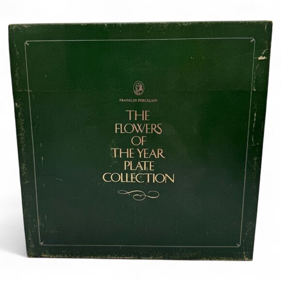 Franklin Porcelain Flowers Of October 1978 Plate From The Flowers Of The Year Co - Picture 3 of 3